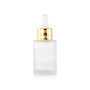 25ml clear frosted cosmetic glass serum dropper bottle
