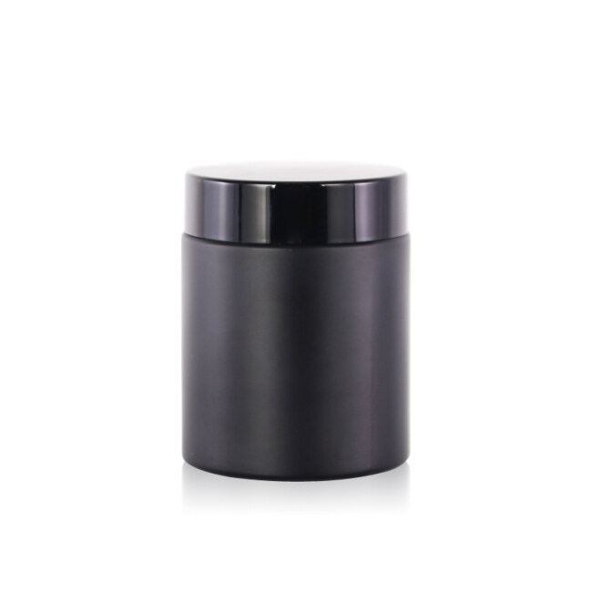 100g frosted matte black cosmetic glass jar