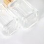 50ml square glass dropper bottle for serum and essential oil clear square bottles with golden droppers