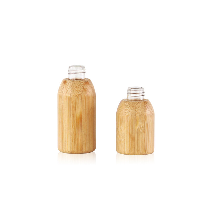 5ml 10ml empty bamboo cosmetic glass essential oil dropper bottle,full bamboo covered glass bottle