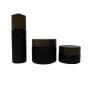 Wholesale ash tree wooden fittings dropper for matt black jars,best selling glass lotion bottle