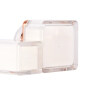White square plastic acrylic cosmetic lotion pump bottle and cream jar