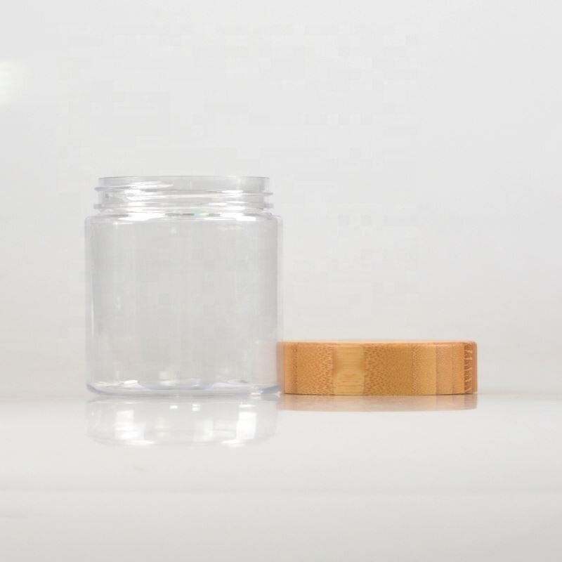 plastic jar skin care plastic jars with wood lids cosmetic cream jars with bamboo lids