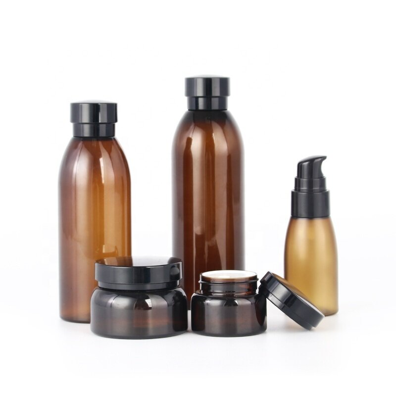 Very cheap brown PET plastic bottles and jars for hand wash bottle in China