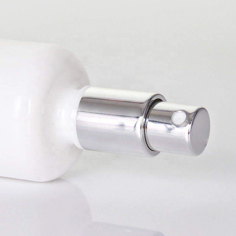 100mL White Skincare Essential Oil Bottles with Press Pump Sprayer