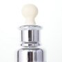 40ml clear glass serum bottle with silver shoulder and lid factory serum bottles wholesale