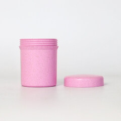Biodegradable PLA Plastic Cream Jar Container Wide Mouth 1oz 100g 300g Wheat Straw Plastic Cosmetics Jar