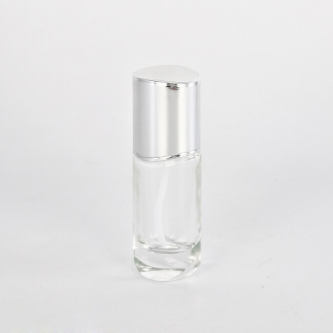 Hot selling 30ml clear glass lotion bottles round shape for essential oil serum aromatherapy skin care cosmetic package
