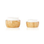 10g 30g empty oval eco friendly empty plastic bamboo cosmetic cream jar