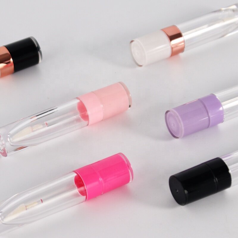 Customized color plastic lip gloss bottle with customized design
