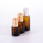 Amber Glass Oil Serum Essential Bottles Skincare Cosmetic Packaging 50Ml 100Ml Glass Essential Bottles