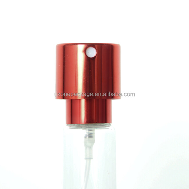 30ml /20ml Red/orange aluminum refillable round shape  perfume atomizer with cover