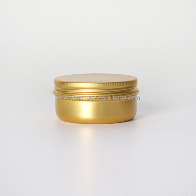 1/2 on golden aluminum cream jar recyclable skin care package jar wholesale