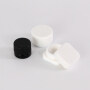 Different model Cosmetic packaging white black color glass jar different shape square round glass jar