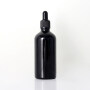 100ml boston black glass bottle with black temper evidence dropper
