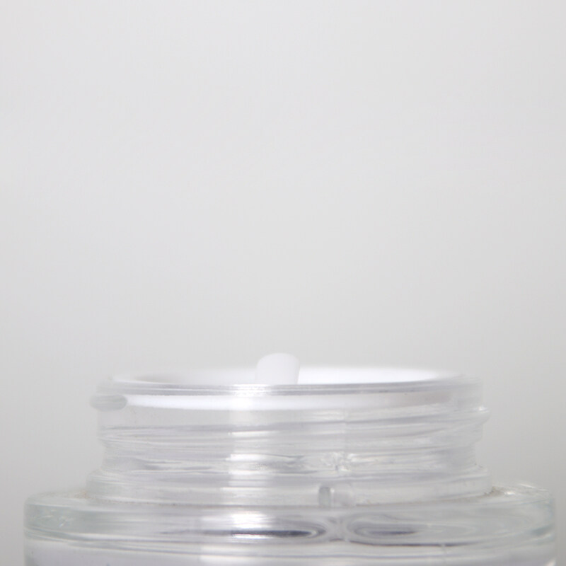 Clear Glass Jar Dome Bottom Thick Bottom Jar Gold and White Color Lid Face Cream Mask Empty Jar
