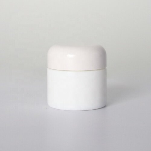 50ml white porcelain glass cream jar high quality body cream jar packaging glass container with lid
