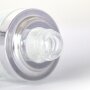 Elegant Flat Shoulder Painted Glass Bottle with Silver Matte Press Dropper