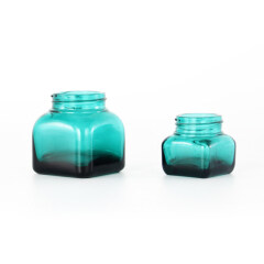 15g 50g square inject color glass face cream jar