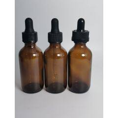 Boston type amber glass droppers pump for glass bottles