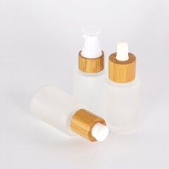 Wholesales  hot model bamboo lotion pump plastic bottle with bamboo spray dispenser