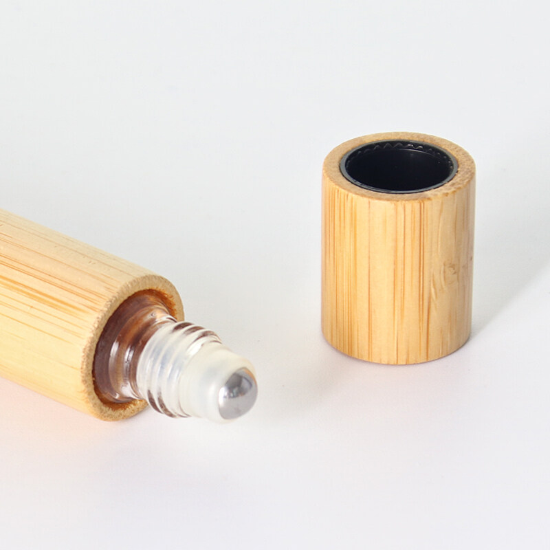 10ml  natural portable bamboo perfume bottle with bamboo cap