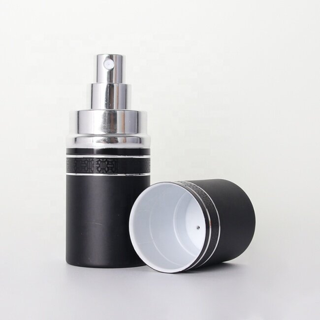Black refillable perfume atomizer 30ml mist sprayer bottle for perfume