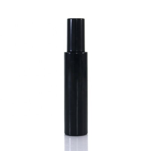 50ml violet glass serum bottle with plastic pump glass skin care bottle manufacture