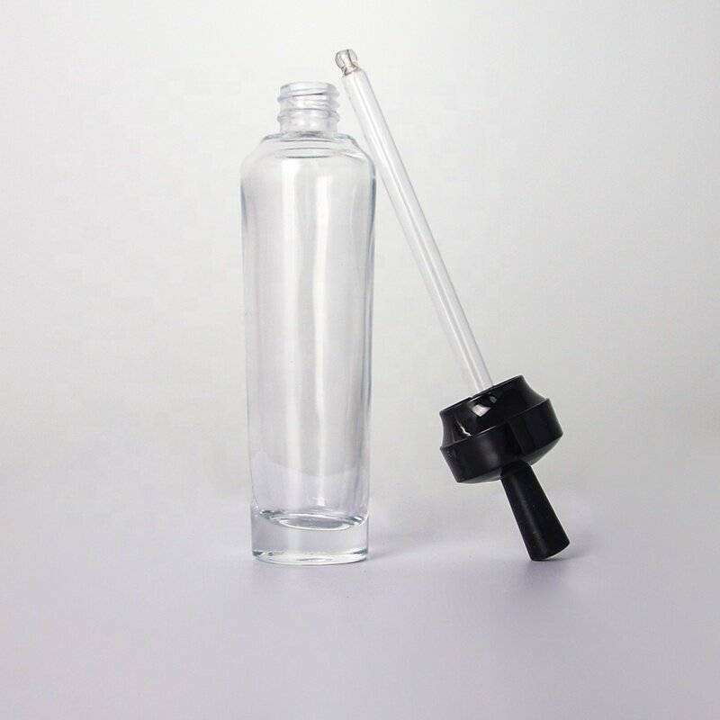50ml special shape serum bottle in glass sloping shoulder glass serum bottle with thick bottom