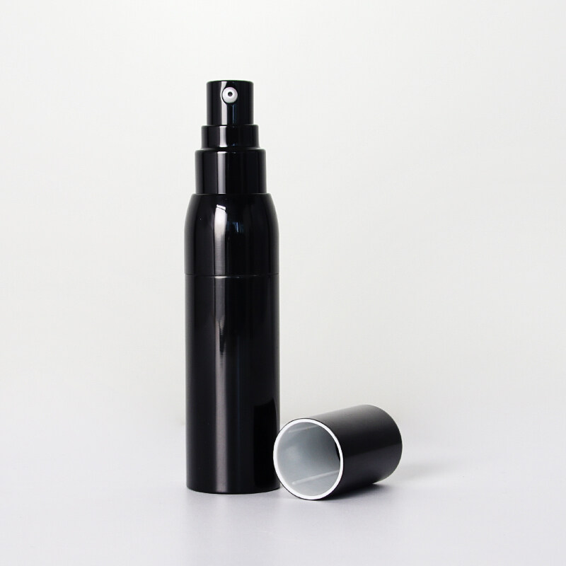 Premium Black Aluminum Shell Spray Bottle Travel Pack Fine Mist Face Makeup Toner Empty Bottle