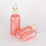 Glass Dropper Cylinder customized color empty 15ml 30ml 50ml 100ml pink color glass dropper bottle