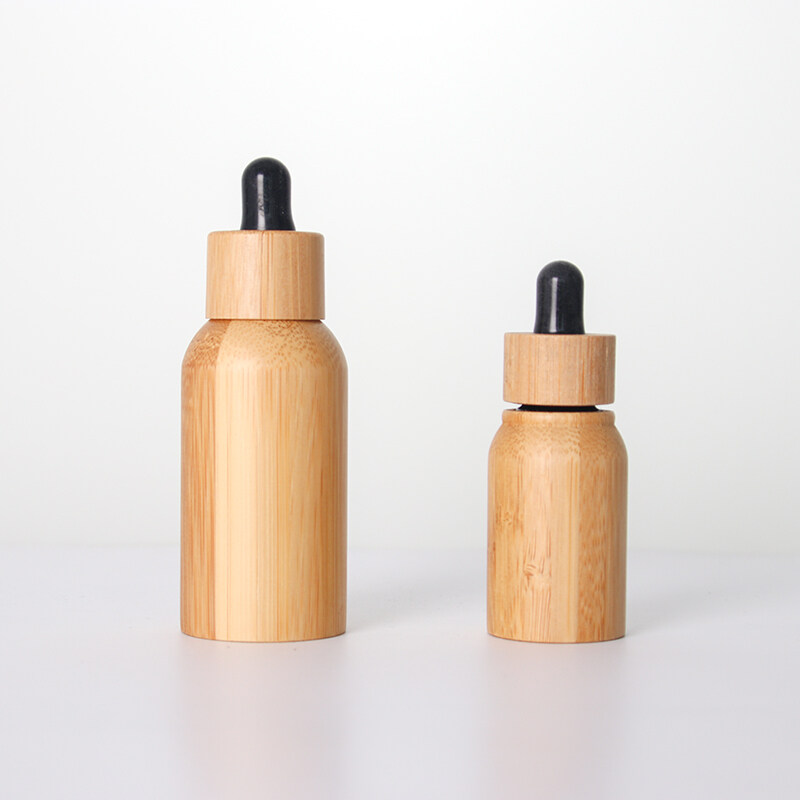 High-grade bamboo wood dropper sub-bottling essential oil bottle various sizes cosmetic empty bottle