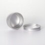 80g 100g aluminum jar for cream silver color round metal jar wholesale