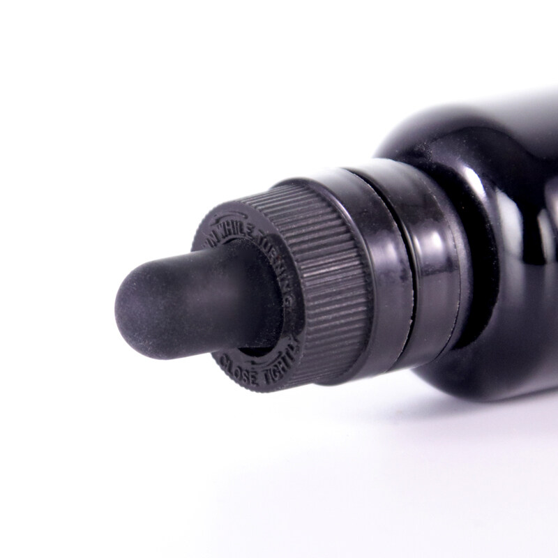 luxury black glass dropper bottle for Cosmetic essential oil serum Aromatherapy Home Fragrances