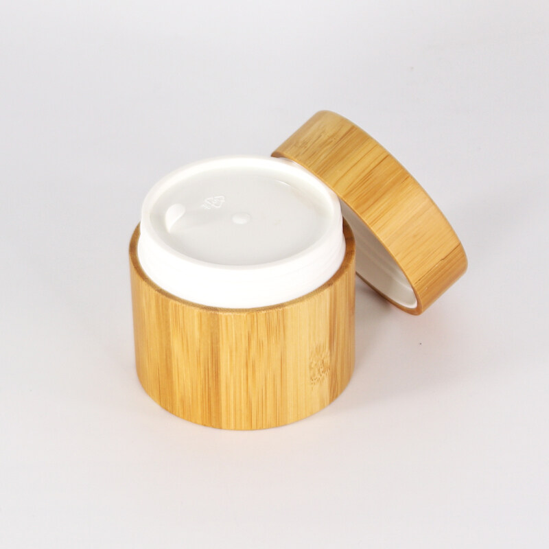 wooden cream jar Environmental empty 10g 30g 50g 100g 200g bamboo full covered plastic cream jar container