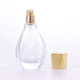 50ml glass perfume bottle  water drop bottle body special model metallic plastic cap