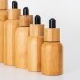15ml 30ml 50ml bamboo glass dropper bottle with bamboo dropper