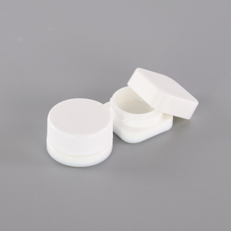 5g round glass jar small square opal white glass cream jar for eye cream packaging