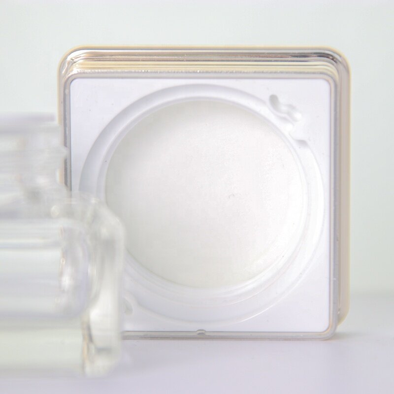 Luxury Cap Thick Glass Square Cosmetic Cream Jar with Dome Lid