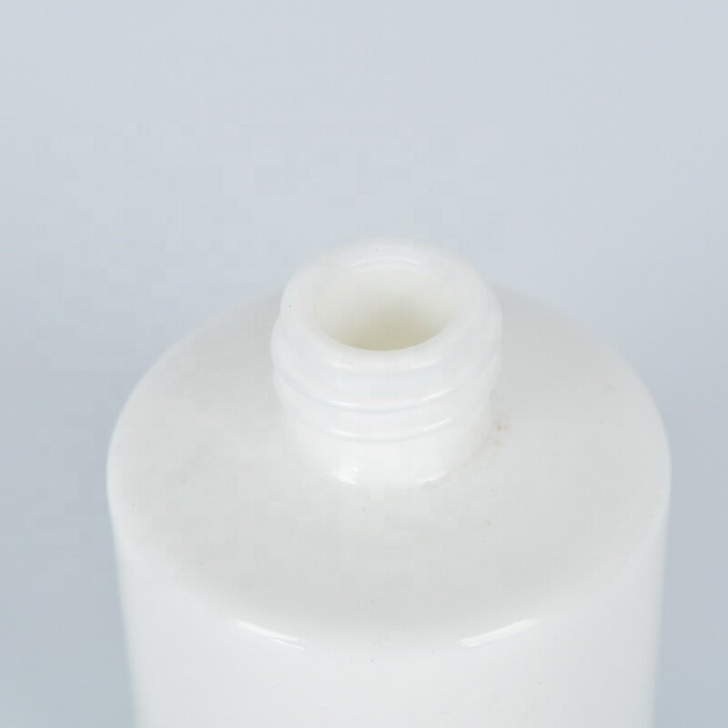 High End  China Manufactured Bamboo Serum Opal White  Glass Bottle 30Ml Dropper Cap