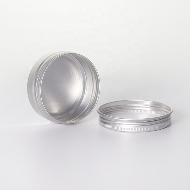 Round aluminum jar for skin care cream jar storage metal jar wholesale for skin care