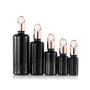 Round black cosmetic essential oil glass dropper bottle