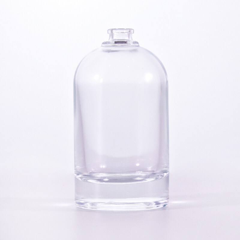 100ml thick bottom round shoulder spray perfume bottle with black plastic cap