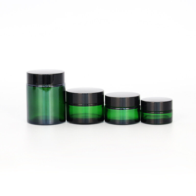 Manufacturer green cream glass jar green glass jar for cream