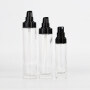 50ml 100ml 150ml 200ml Empty Clear Luxury Cosmetic Glass Lotion Bottle Set With Lotion Pump glass bottle