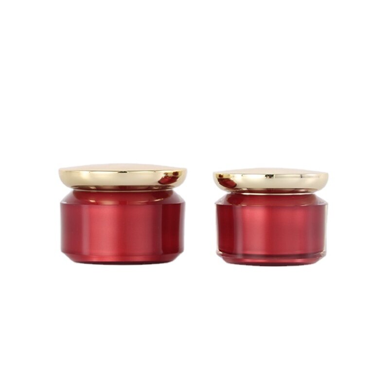 15g 30g red acrylic plastic cosmetic face cream jar