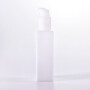 high quality 100ml Square Opal White Glass Bottle with Plastic Lotion Pump