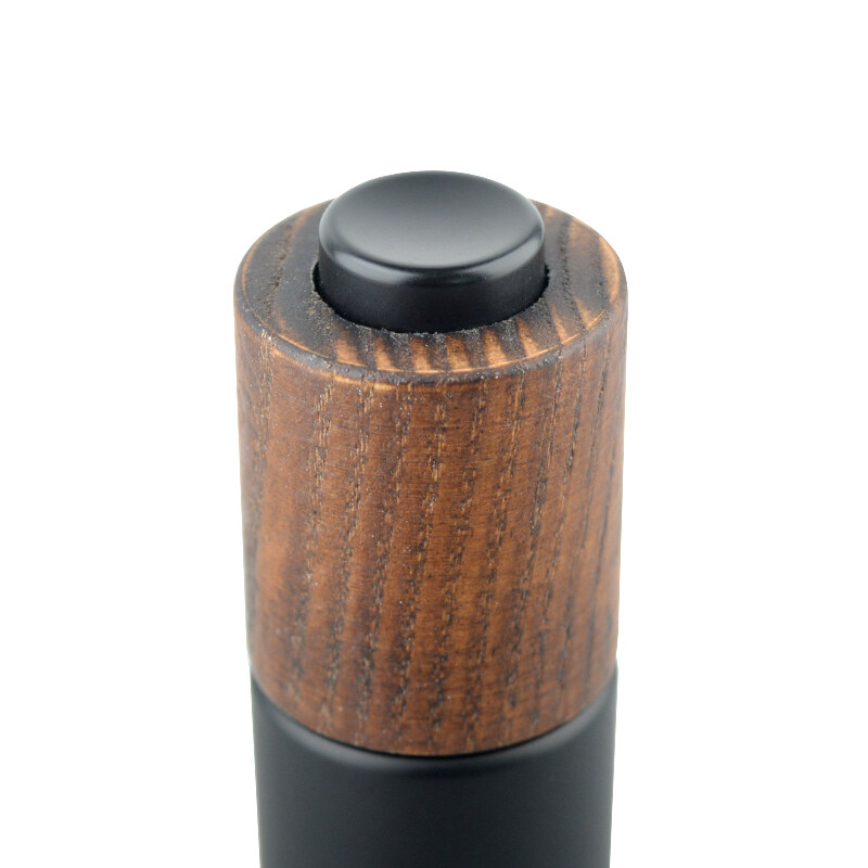 New arrival luxury cosmetic packaging container dark violet glass bottle with wooden dropper