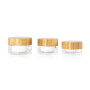 15g 30g 50g plastic acrylic cream cosmetic jar with bamboo lid