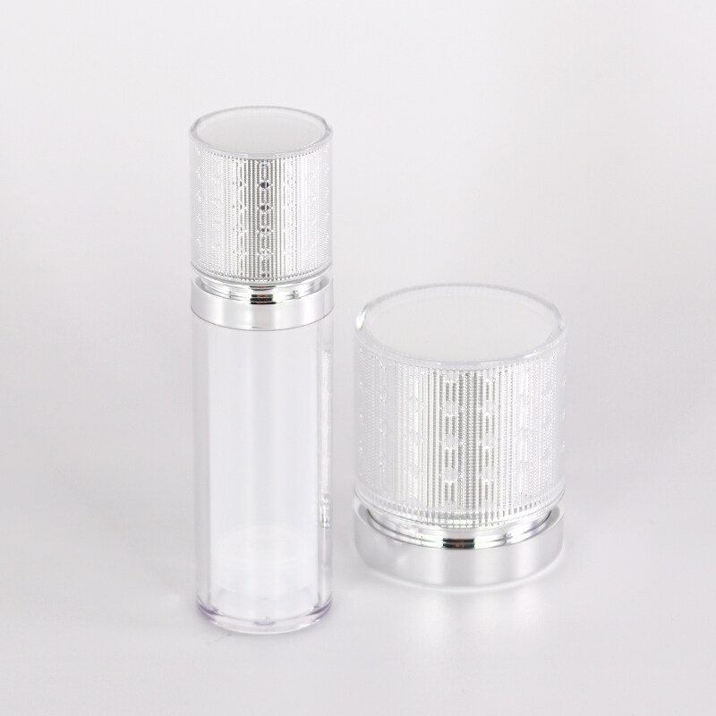 50g hot selling round shape luxury diamond shinny acrylic cream jar for cosmetic packaging